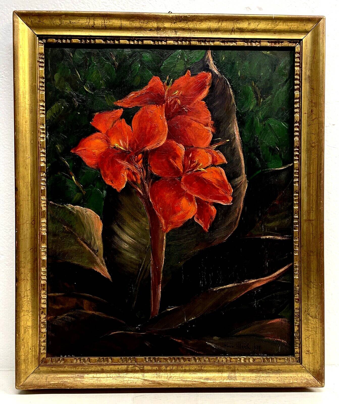Contemporary Still Life With Red Flowers