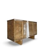 A vintage Italian chest of drawers, made of veneered walnut and solid wood,