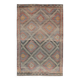 7x10 Blue Geometric Style Orientel Kilim Rug,