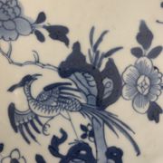 Blue and white porcelain plate of the blue family, 19th century