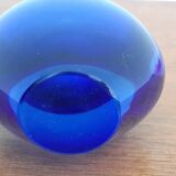 Murano glass Sommerso blue soliflore vase