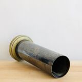 Vase for dried flowers in old brass shell