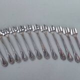 12 silverplated cake forks