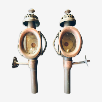 Old copper cab lanterns around 1900