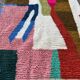 Authentic handmade rug with colourful patterns, size 150/250 cm.