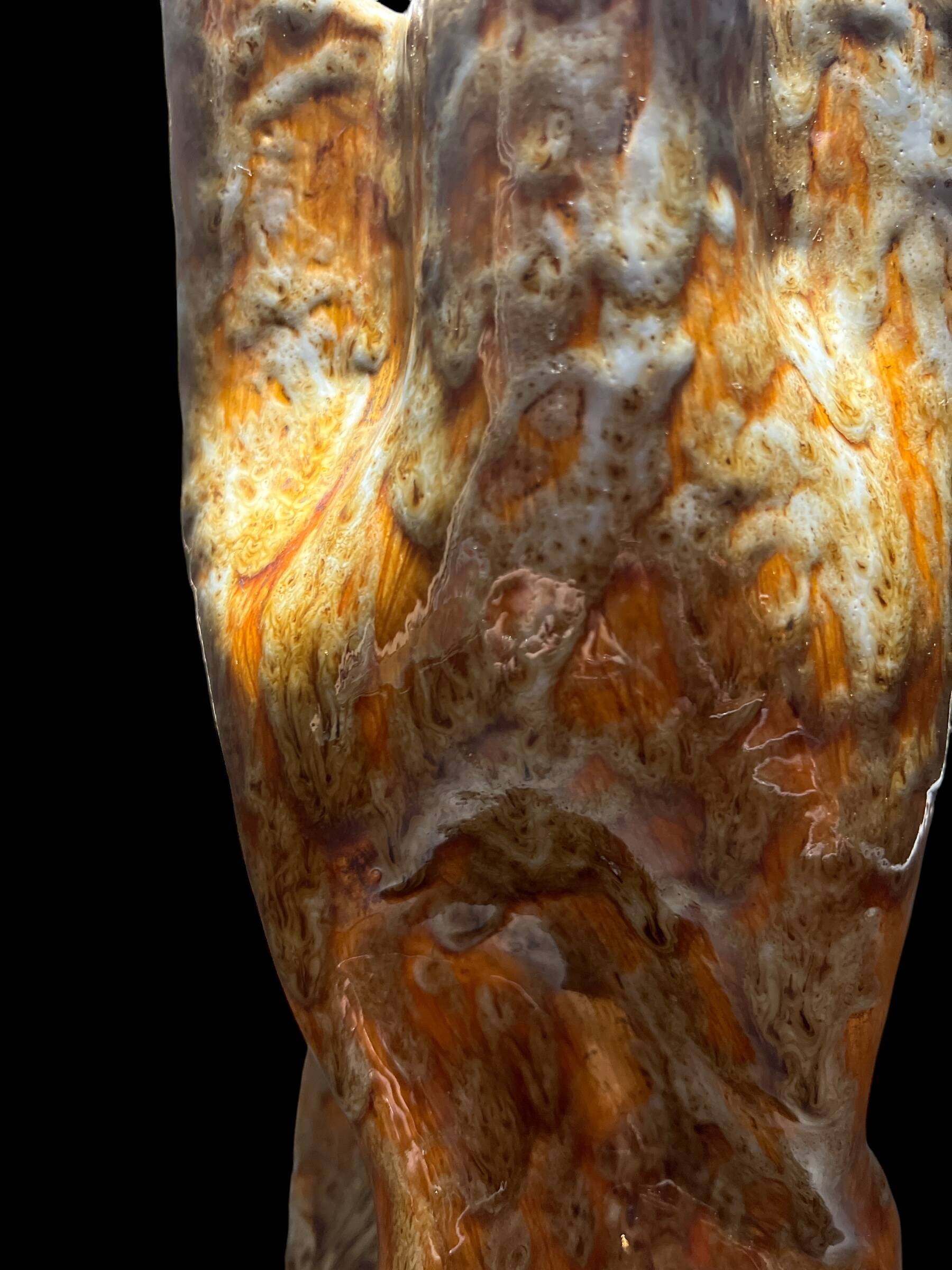 Orange ceramic vase