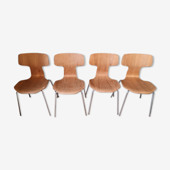 Set de 4 chaises Marteau de Arne Jacobsen