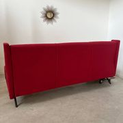 Antique Italian design fabric sofa from the 60s, vintage convertible