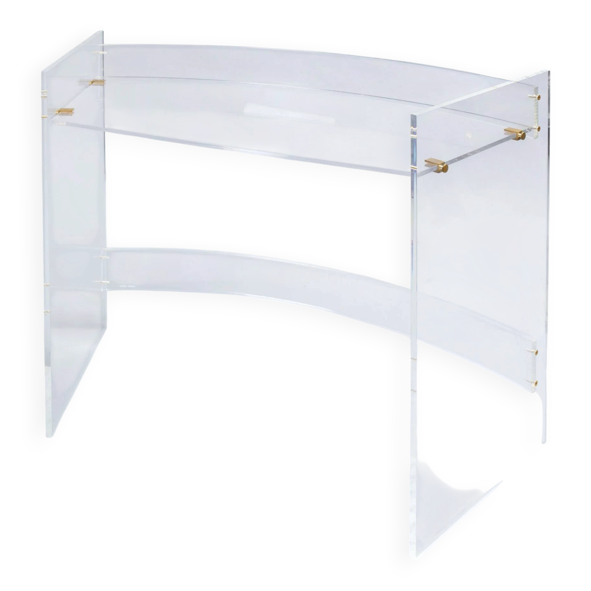 Console en plexiglas des années 70 de David Lange