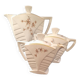 Art deco style coffee service 1 coffee maker, 1 milk jug, and 1 sugar bowl