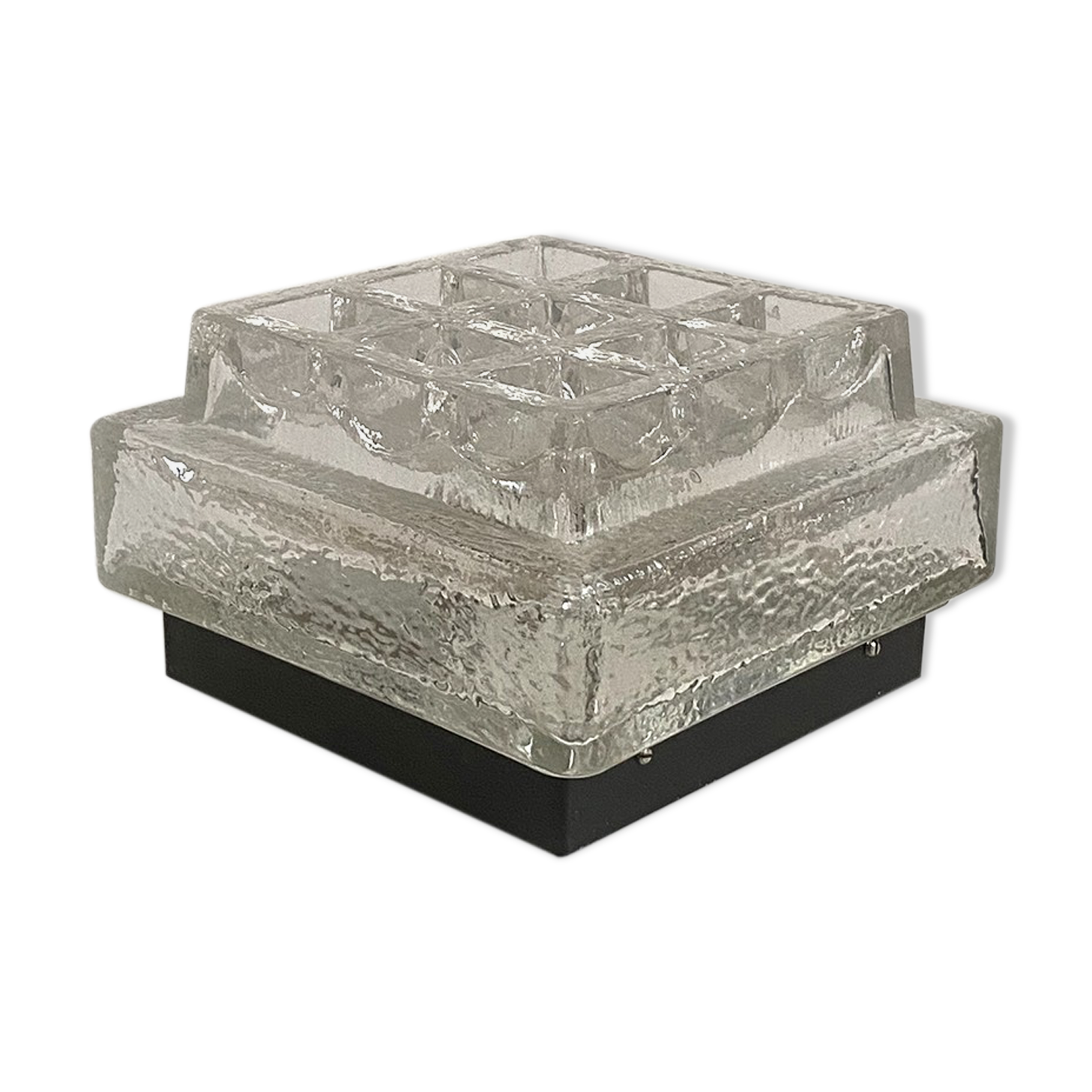 Vintage glass paved lamp 70's