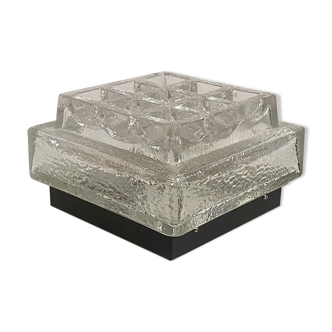 Vintage glass paved lamp 70's