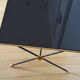 Black glass and brass coffee table in the 1960s