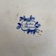 Large round English ironstone dish, 19th century