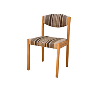 Suite de 4 chaises self hêtre laiton et laine 1960