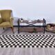 Brown White Vintage Runner Rug 69x249Cm SK 241394