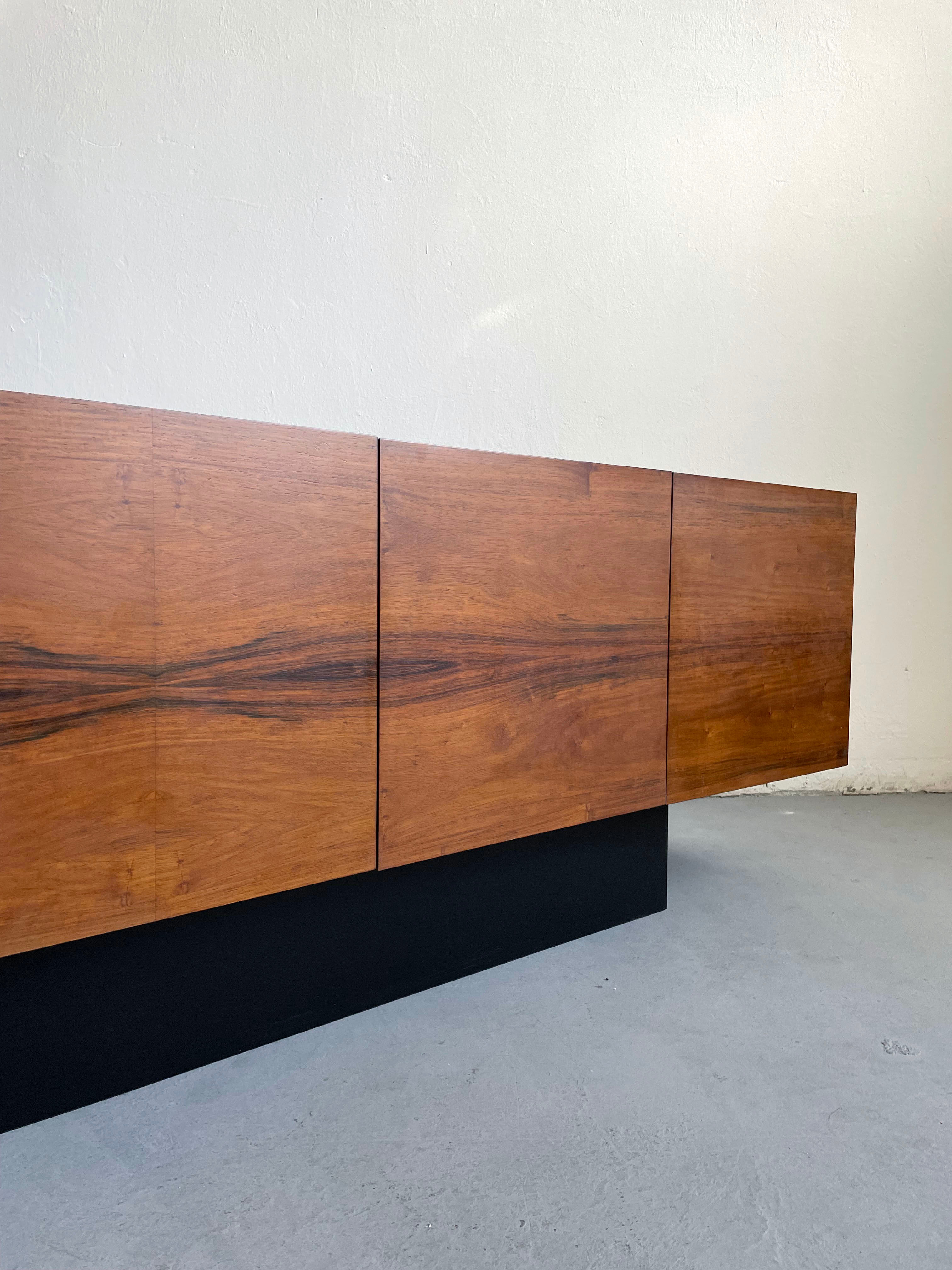 Mid century modern sideboard credenza brazilian rosewood veneer