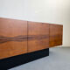 Mid century modern sideboard credenza brazilian rosewood veneer