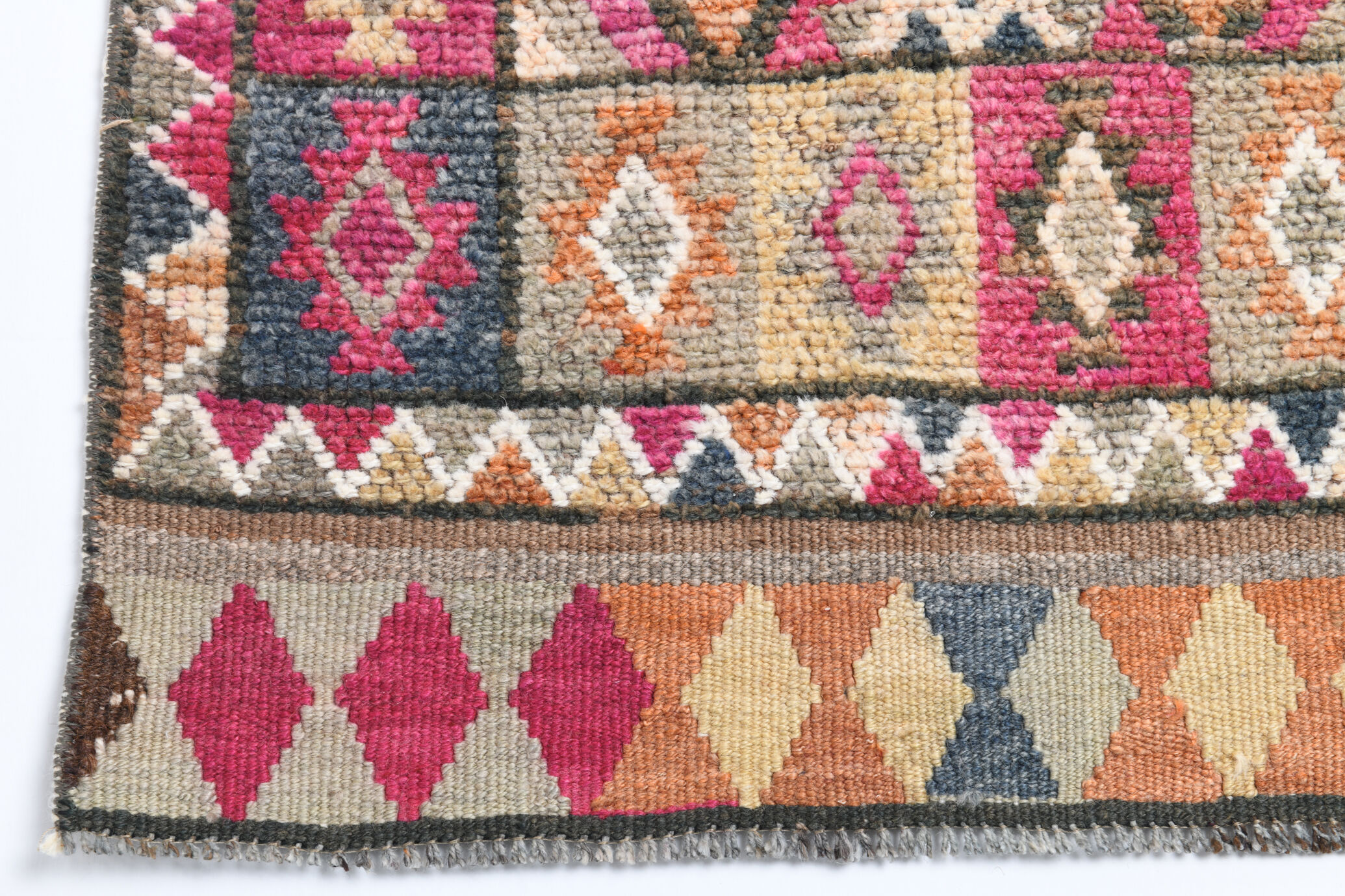 2x12 Narrow Vintage Runner Rug, 76x363Cm