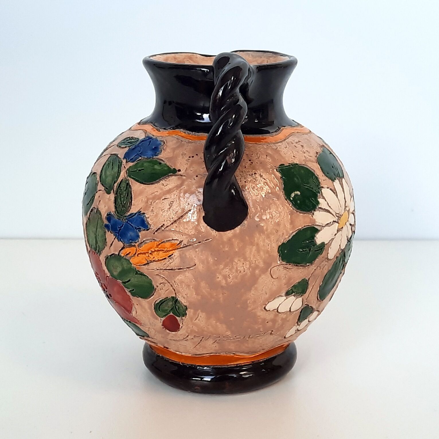 Vallauris ceramic vase signed Jérôme Massier
