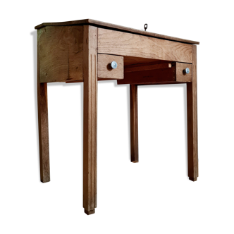 Antique brutalist wooden desk