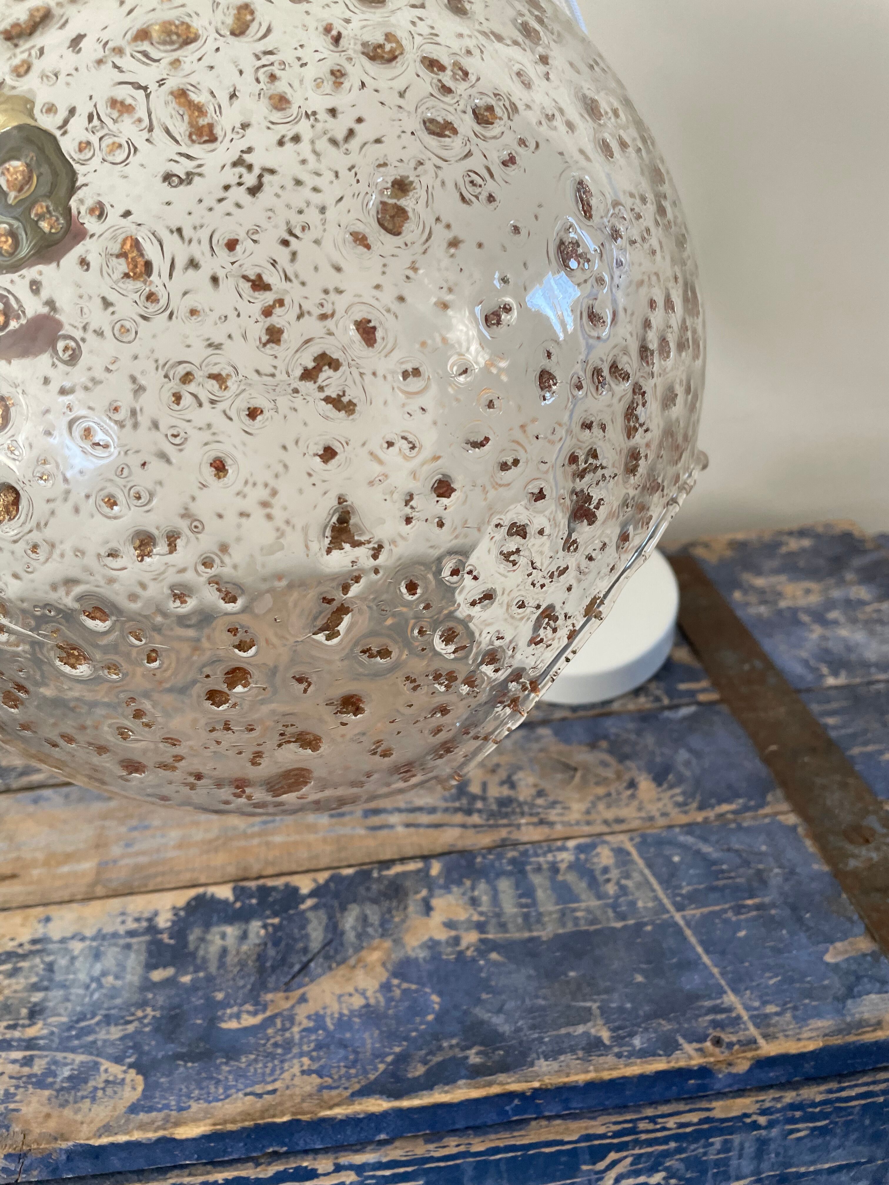 New electrified gold glitter glass pendant lamp