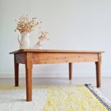 Low wooden farmhouse table - old