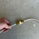 Three-spot floor lamp, Italian design, chrome and vintage orange.