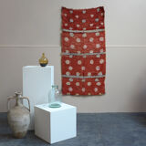 Dotty vintage moroccan boujad rug original pink pastel toned berber