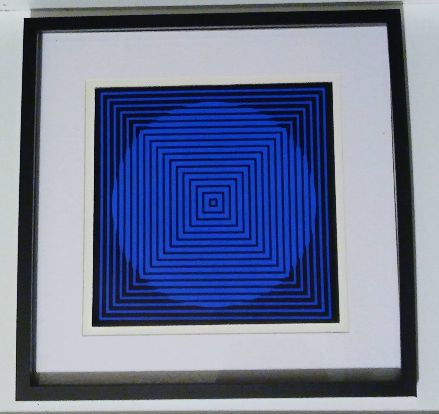 Tableau Vintage Art Optique - Victor Vasarely - Frame 40x40cm