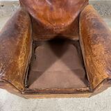 Leather club chair