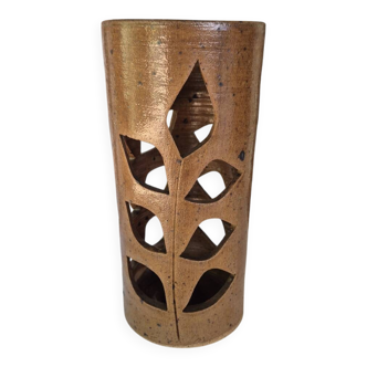 Grand bougeoir photophore grès 1970