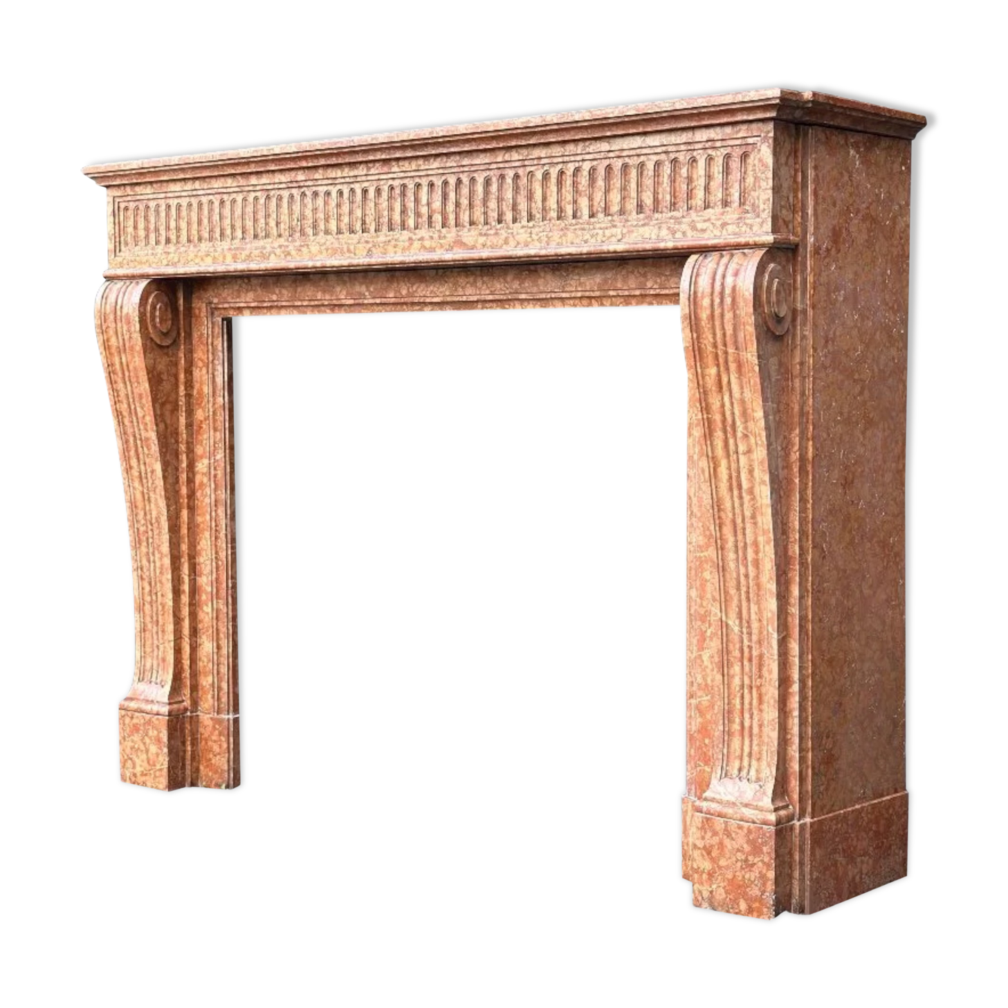 Louis XVI style fireplace in Verona marble circa 1880