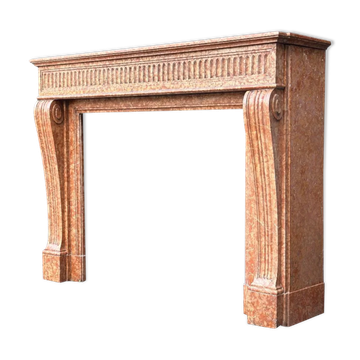 Louis XVI style fireplace in Verona marble circa 1880