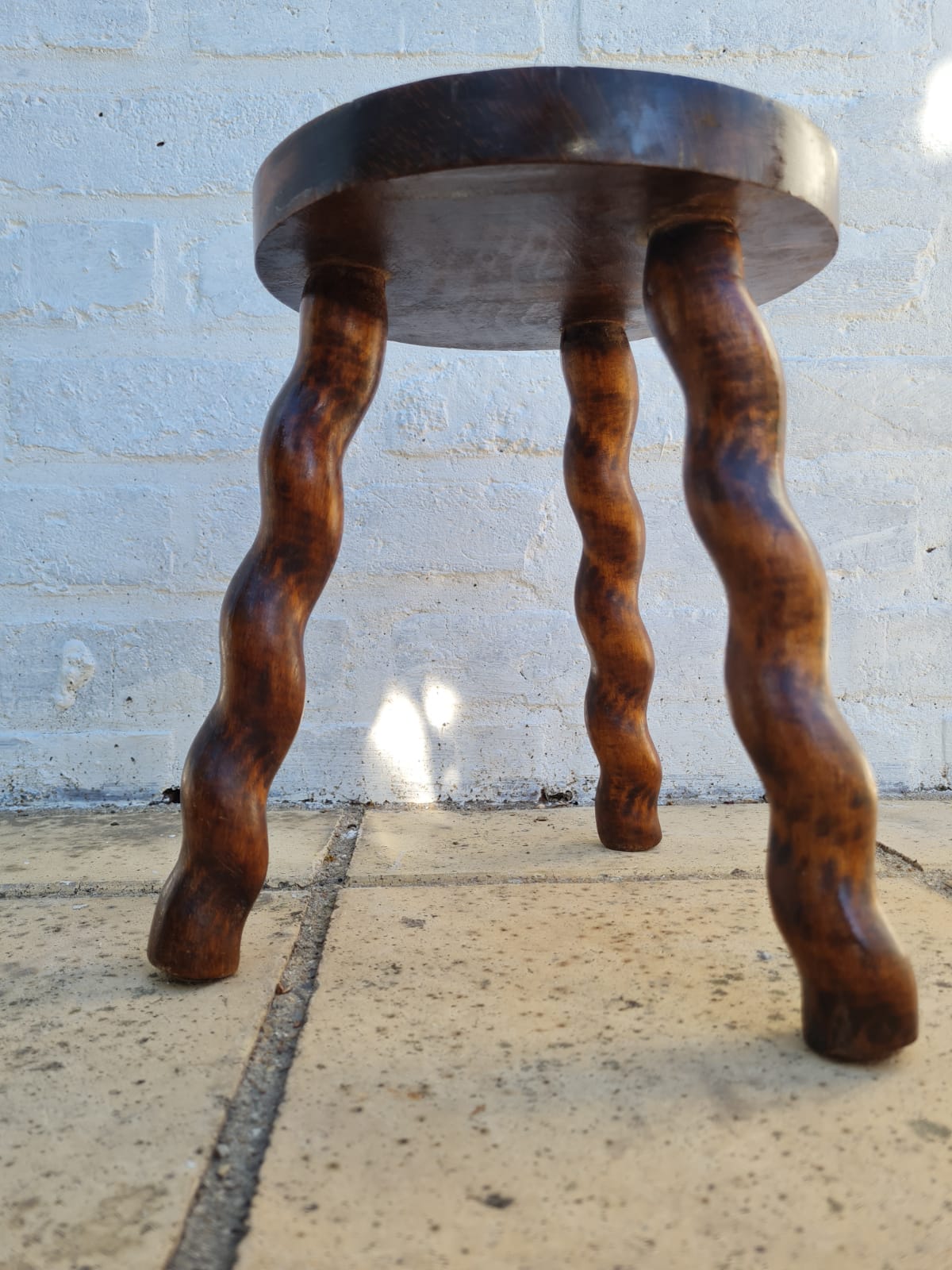 Tripod wooden stool