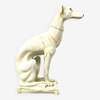 Mid century cracklé ceramic Greyhound, 1960s