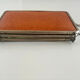 Antique Art Deco triptych barber mirror from the 1920s/30s – leather covering o