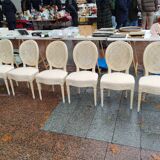 Beautiful set of six antique Louis XVI style chairs