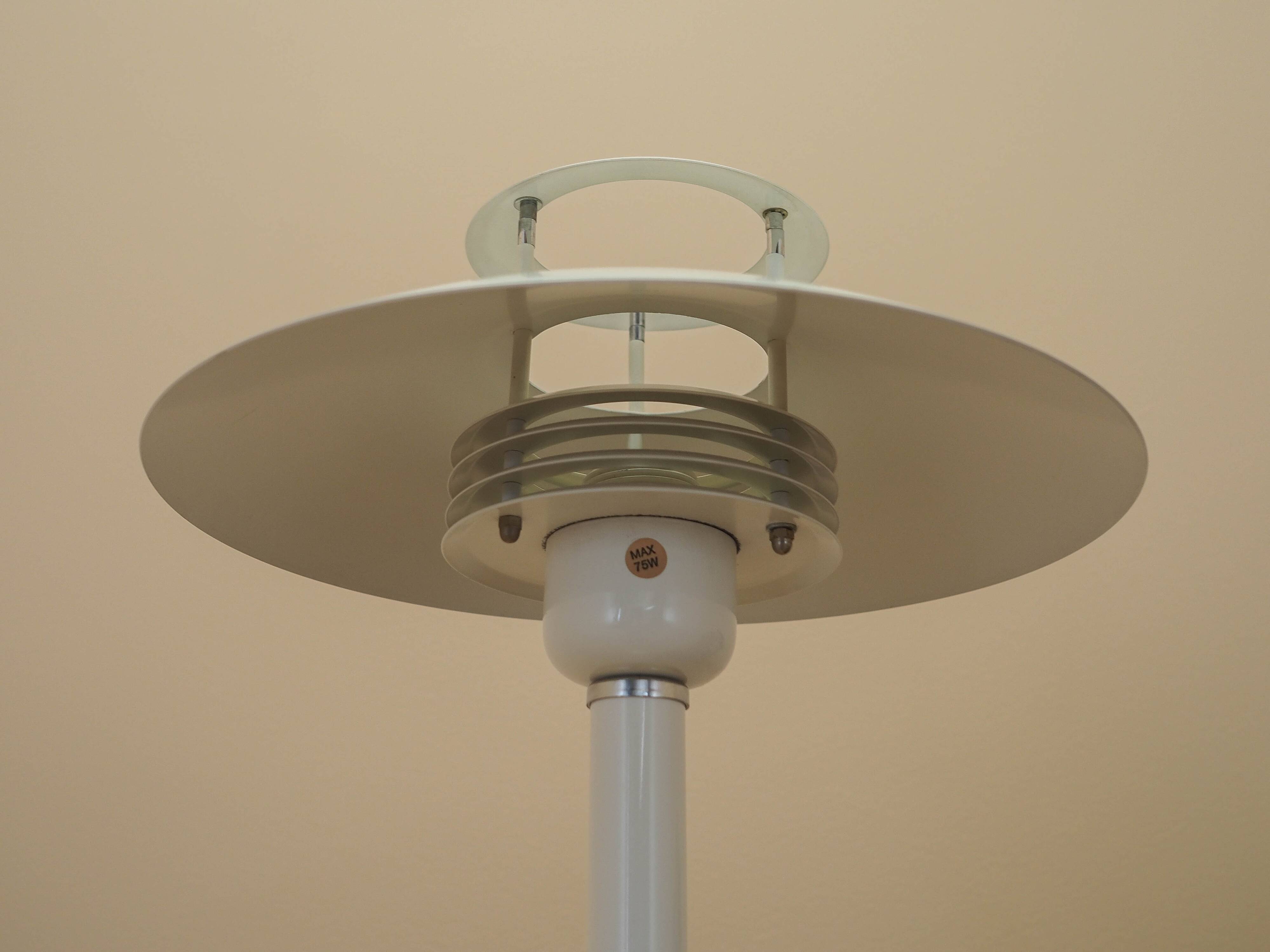 White metal floor lamp, Danish Modern, 1970s