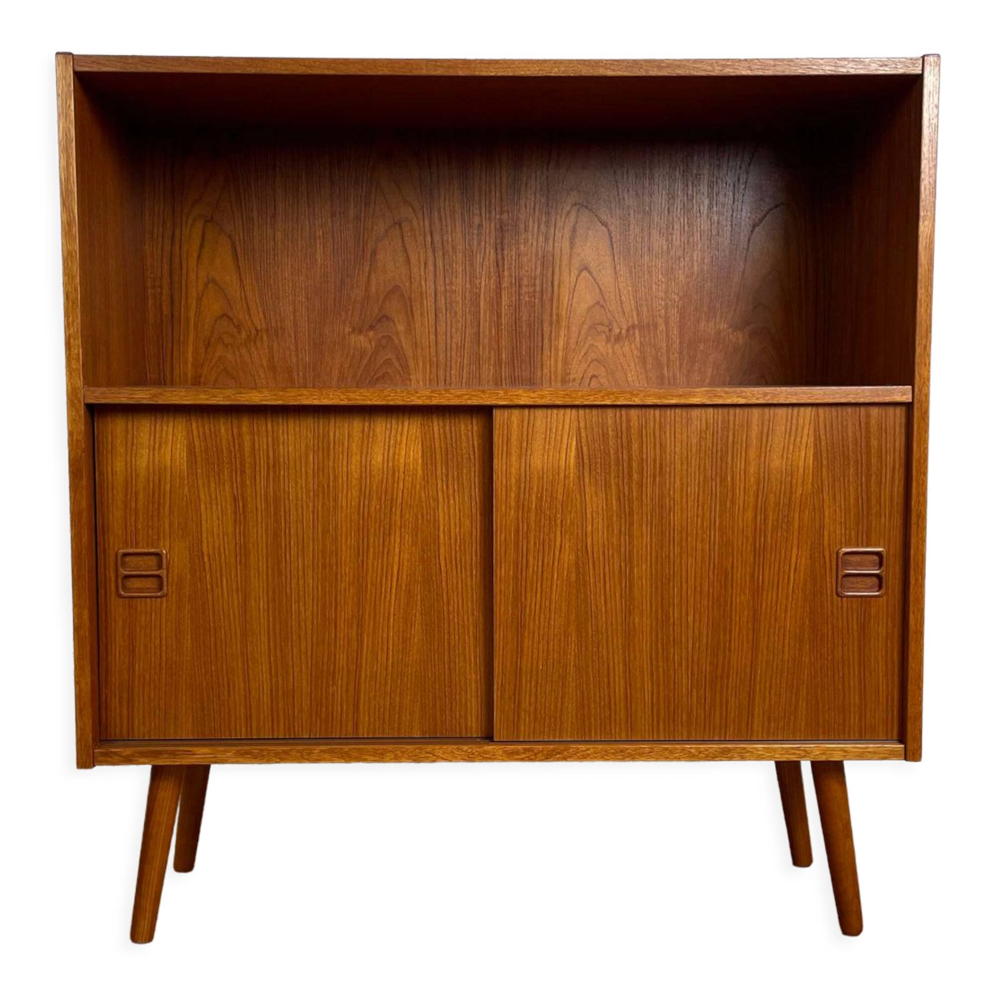 Vintage Scandinavian teak sideboard bookcase, 60s