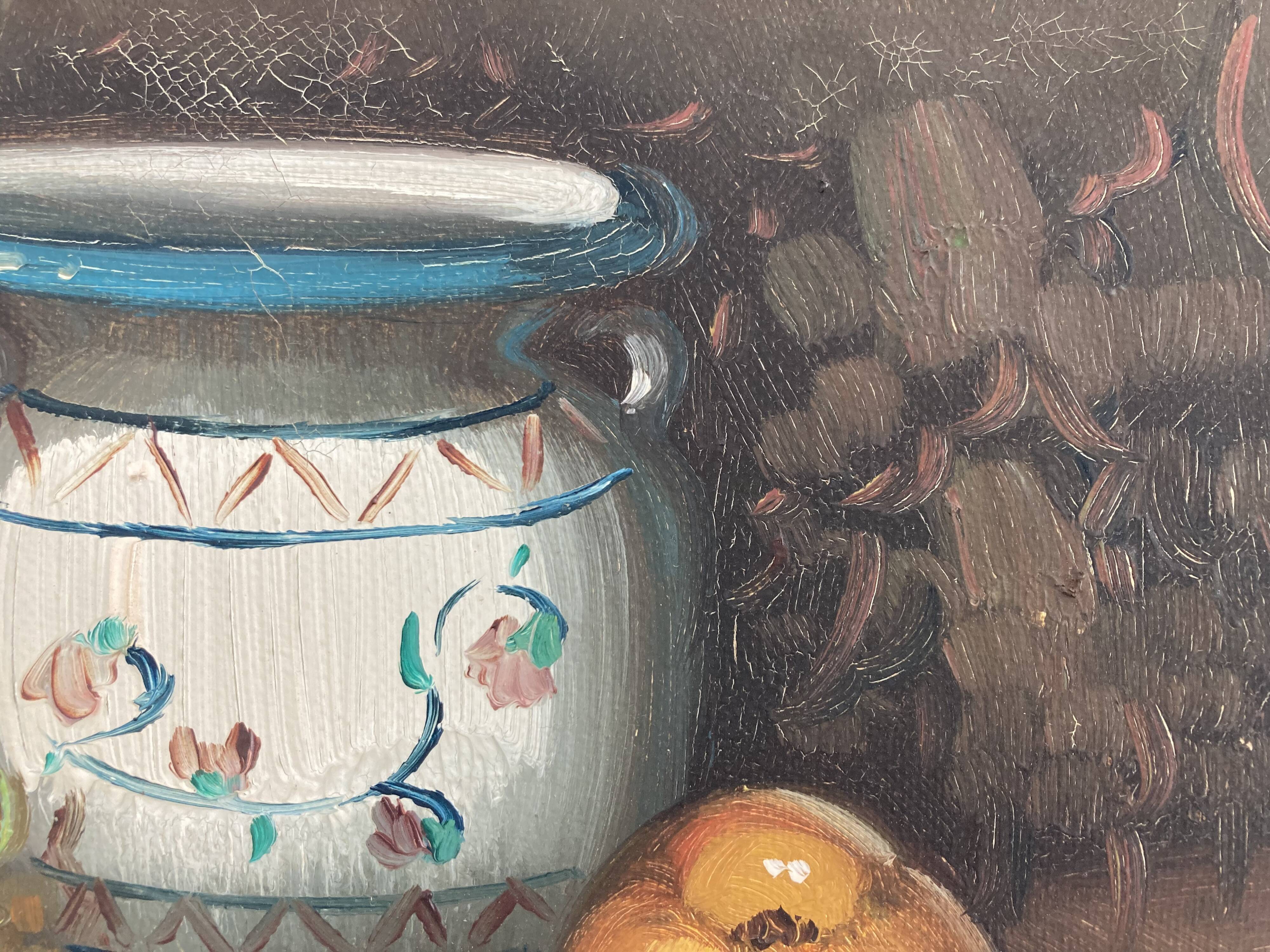 Still life pitcher grapes