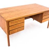 Teak desk Omann Jun, model 77, Denmark, 1960s. After restoration.