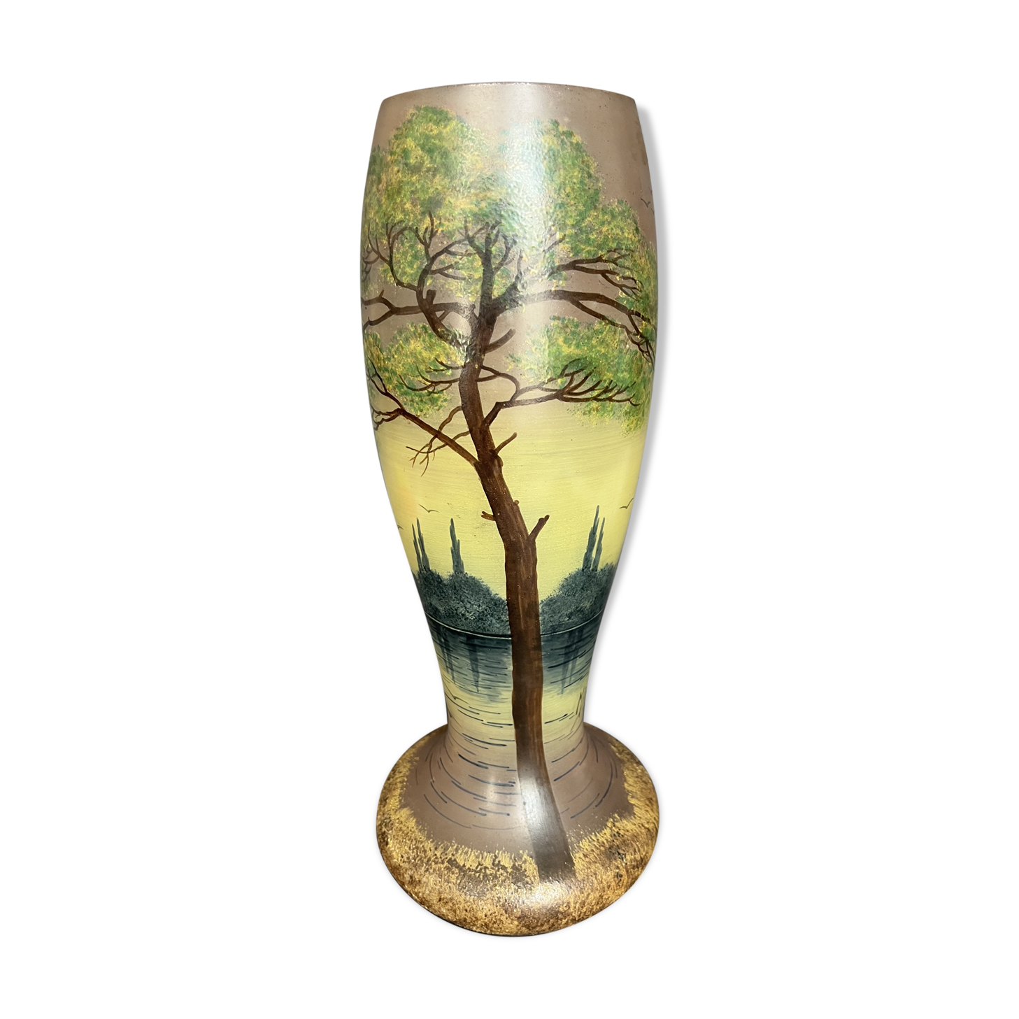 Vase en verre émaillé
