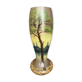 Vase en verre émaillé