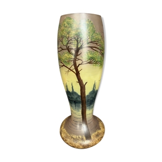 Vase en verre émaillé