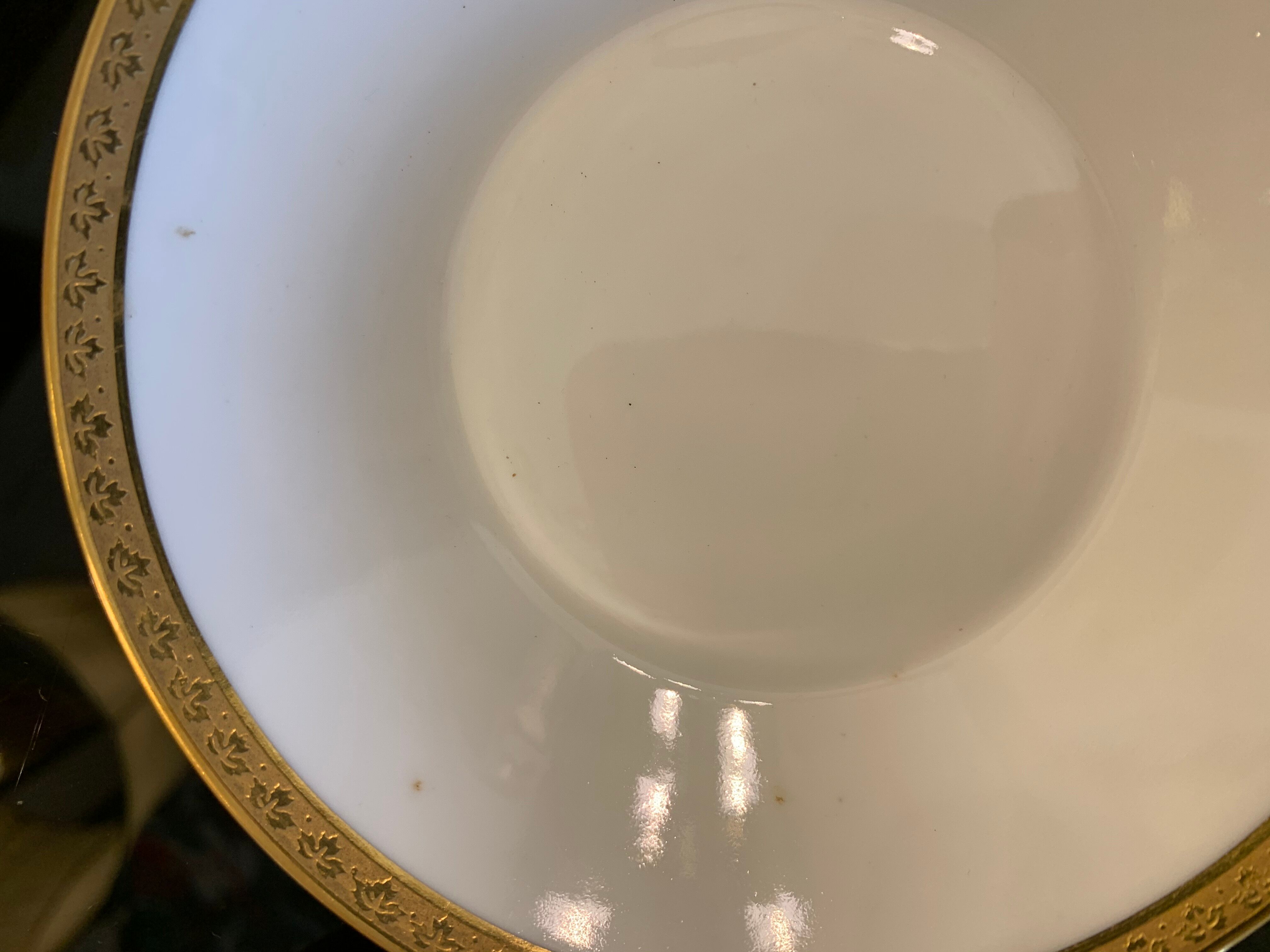 12 coffee cups and 12 white porcelain cups of Gold Gold Limoges