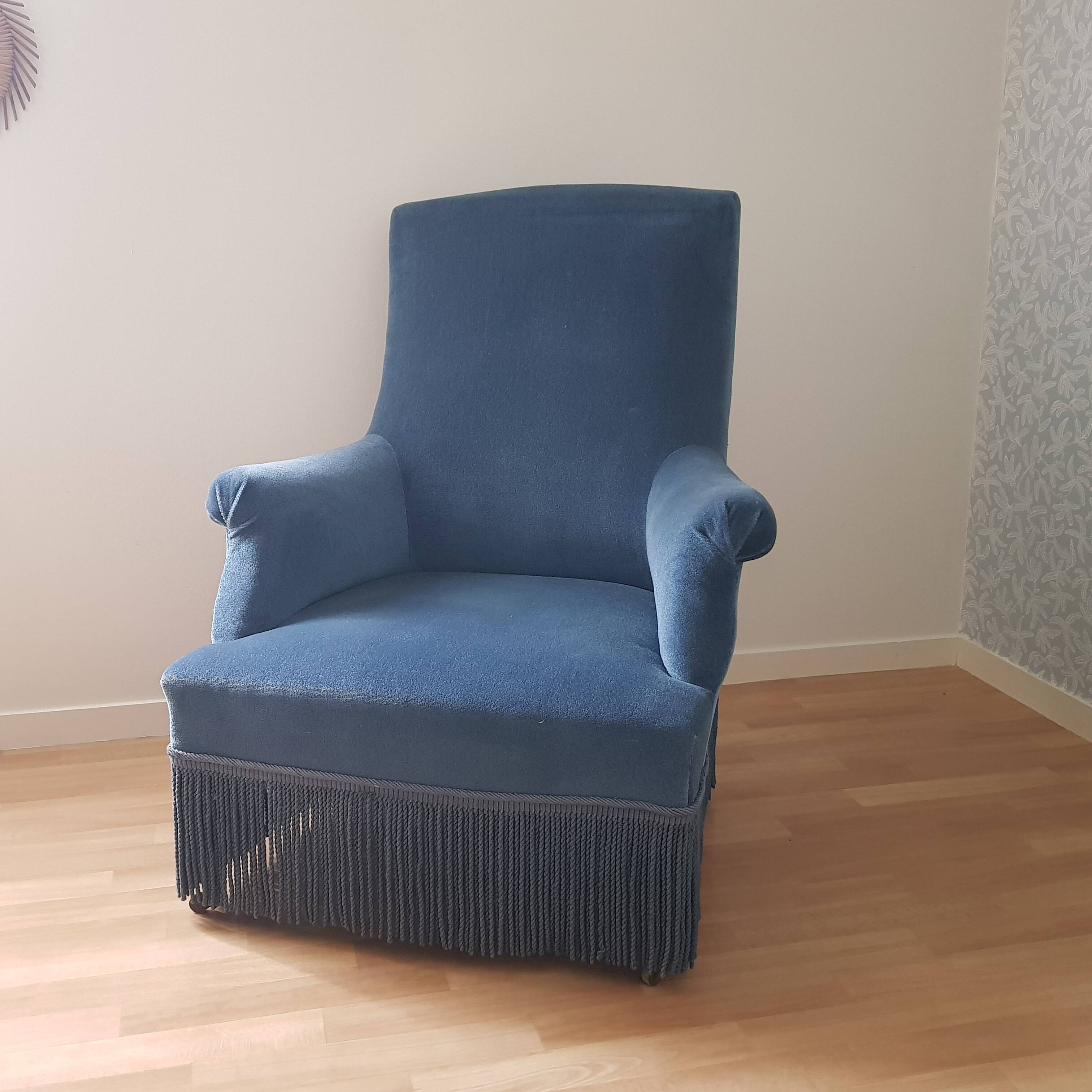 Velvet armchair