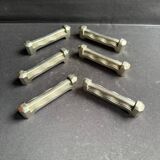 6 Knife rests – Silver-plated bronze – Art deco