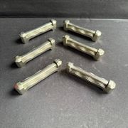 6 Knife rests – Silver-plated bronze – Art deco