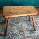 Brutalist solid wood coffee table 70 cm